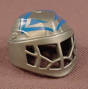 Playmobil Silver Gray Hockey Goalie Helmet With A Face Guard
