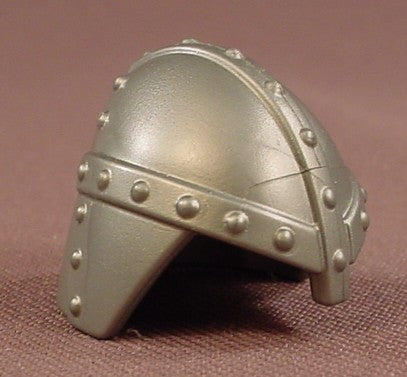 Playmobil Silver Gray Helmet With Bands Of Rivets
