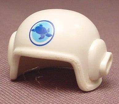 Playmobil White Modern Helmet With A Sea Turtle Logo
