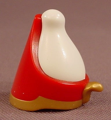 Playmobil White & Red Egyptian Double Crown Cone Shaped Hat