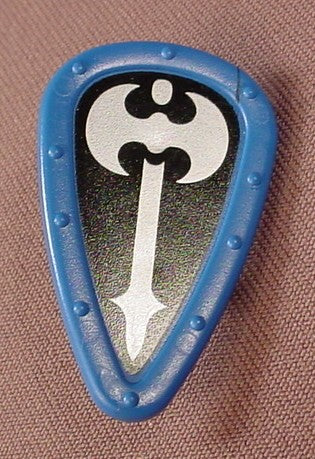 Playmobil Blue Teardrop Shaped Shield With Rivets
