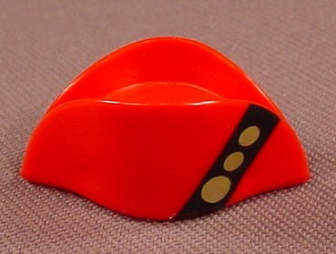 Playmobil Red Bicorne Hat With A Black Stripe & Gold Dots