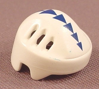 Playmobil White Hockey Helmet With Blue Triangle Designs