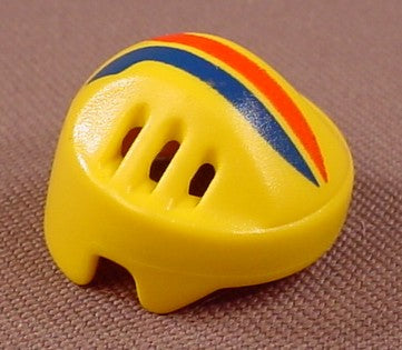 Playmobil Yellow Hockey Helmet With Blue & Red Stripes