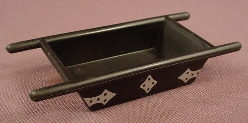 Playmobil Black Carrying Box With 4 Handles & Silver Designs