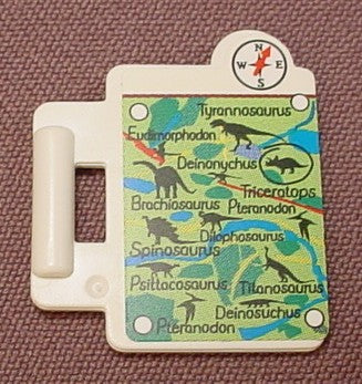 Playmobil White Clipboard With A Dinosaur Map Sticker