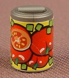 Playmobil Silver Gray Tin Can With A Tomato Sticker