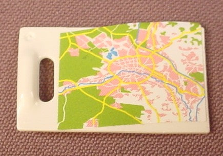 Playmobil White Map Or Card With A City Map Sticker