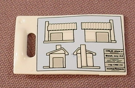 Playmobil White Card With Building Plans