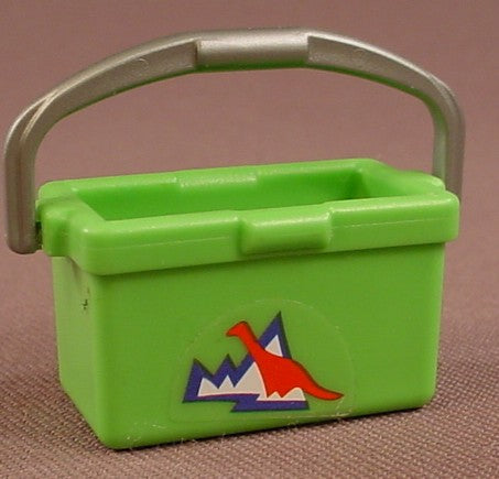 Playmobil Green Cooler With A Silver Handle