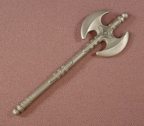 Playmobil Silver Gray Double Bladed Battle Ax