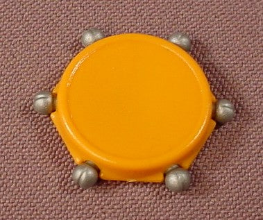 Playmobil Orange Brown Tambourine With Silver Gray Bells