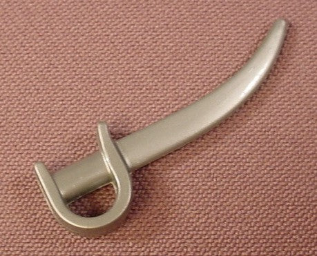 Playmobil Silver Gray Cutlass Sword With A Curved Blade