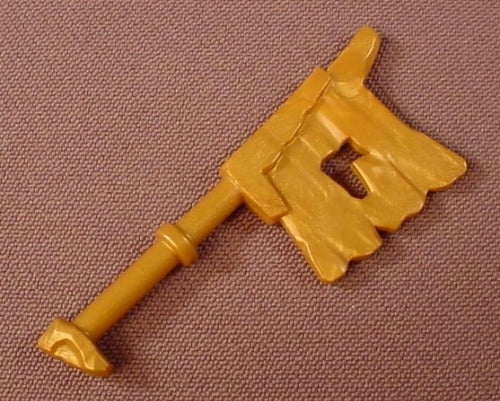 Playmobil Gold Wooden Ax Weapon With A Short Ragged Blade
