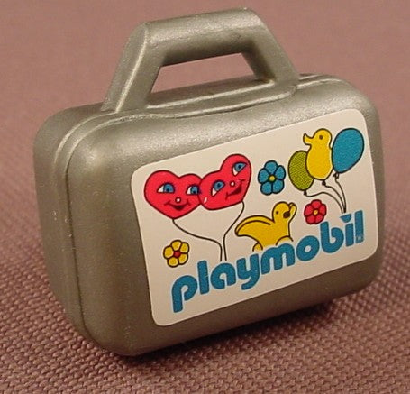 Playmobil Silver Gray Suitcase With A Clip On The Back