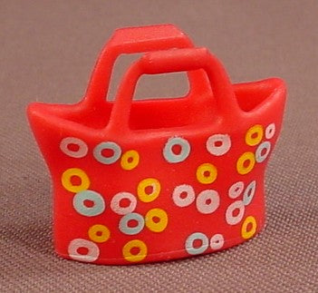 Playmobil Pink Shopping Bag Or Purse With A Circles Design