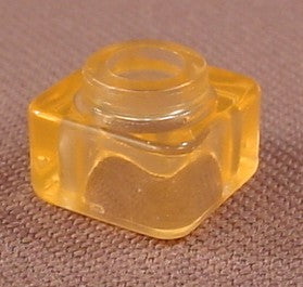 Playmobil Semi Transparent Or Clear Yellow Square Bottle Or Jar