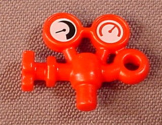 Playmobil Red Welding Or Oxygen Tank Valves With Dials