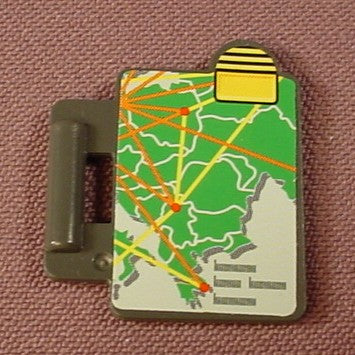 Playmobil Dark Gray Clipboard With A Green Map Sticker
