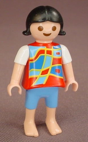 Playmobil Female Girl Child Figure In A Red Shirt