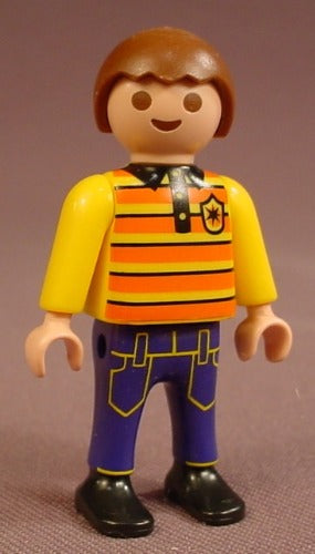 Playmobil Male Boy Child Figure In A Yellow Shirt