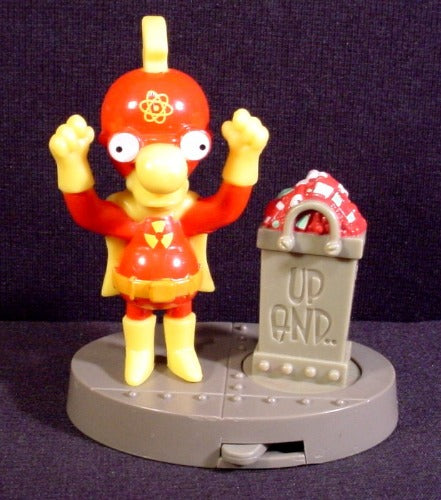 The Simpsons Milhouse Van Houten As Radioactive Man, 4" Tall, 2001