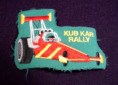 Patch Badge Boy Scouts Kub Car Rally, 3 3/4" Across, Scouting, Cubs