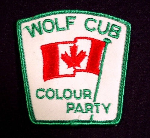 Patch Badge Wolf Cub Colour Party, 3 Tall, Scouting, Cubs, Beavers,