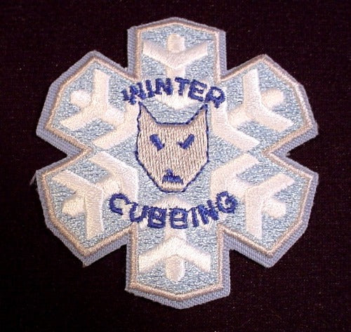Patch Badge Winter Cubbing, 3" Across, Scouting, Cubs, Beavers, Boy