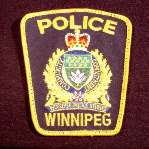 Patch Badge Winnipeg Police Service, 4 1/4" Tall, Embroidered