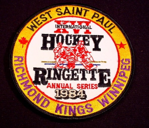 Patch Badge International Hockey Ringette Annual Series 1984, 4 1/2