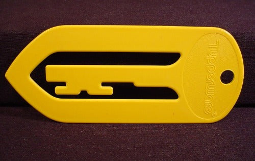 5 1/2" Long Yellow Tupperware Bookmark