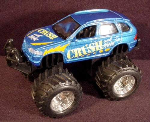 Maisto Crush And Run Monster Truck, 5" Long, With Pull Back Motor,