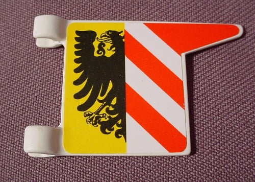 Playmobil White Flag Or Pennant With Red & White Stripes