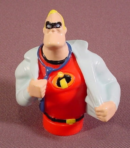 Disney The Incredibles Mr. Incredible Finger Puppet Bust PVC Figure