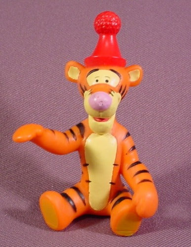 Disney Winnie The Pooh Tigger With Party Hat PVC Figure, 3 3/8" Tal