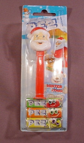 Pez Winter Stars Santa Claus On Card, Made In Hungary, 49