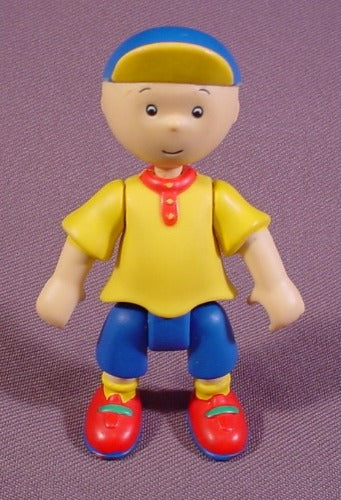 Caillou Articulated Figure With Yellow Shirt, 3 3/8" Tall, Cinar