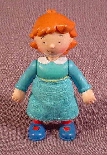 Caillou Articulated Rosie Figure With Cloth Skirt, 2 7/8" Tall