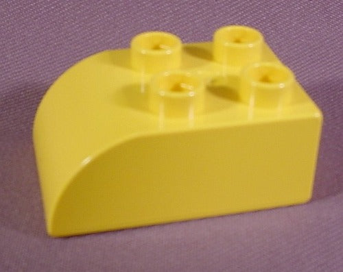Lego Duplo 2302 Yellow 2X3 Brick With Curved Top
