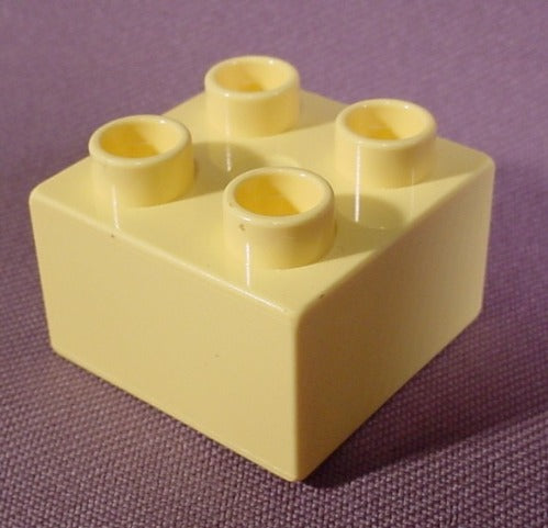 Lego Duplo 3437 Light Yellow 2X2 Brick, Bob The Builder, Little Rob