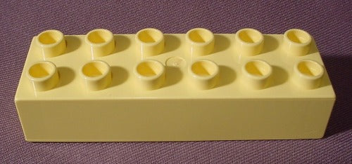 Lego Duplo 2300 Light Yellow 2X6 Brick, Bob The Builder