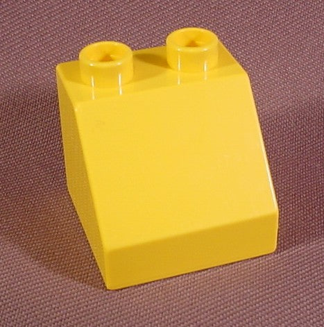 Lego Duplo 6474 Yellow 2X2X1 1/2 Sloped 45 Degree Brick