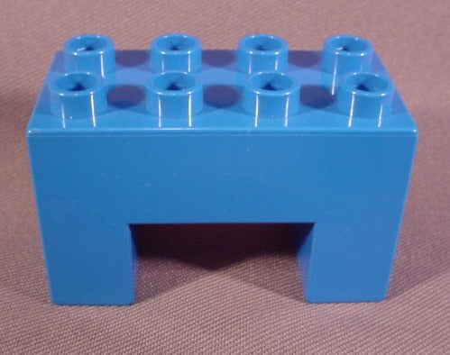 Lego Duplo 6394 Blue 2X4X2 Brick With Center Cutout