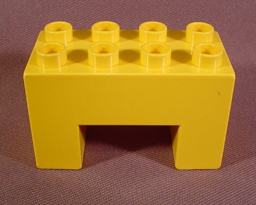 Lego Duplo 6394 Yellow 2X4X2 Brick With Center Cutout