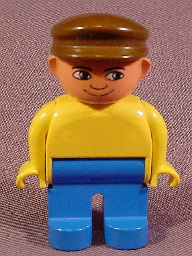 Lego Duplo 4555 Male Articulated Figure, Blue Legs, Yellow Shirt
