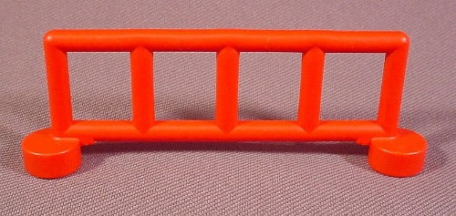 Lego Duplo 2214 Red Fence Railing 1X6X2, Zoo, Water Park, Racing