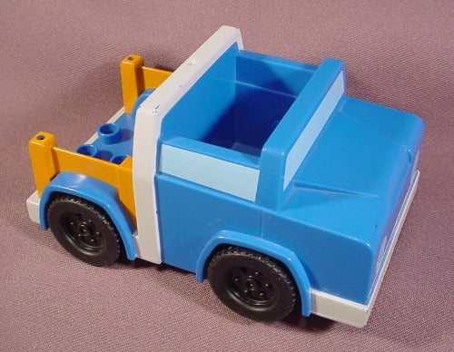 Lego Duplo 48033 Blue Vehicle Pickup Truck With Black Wheels & Wood