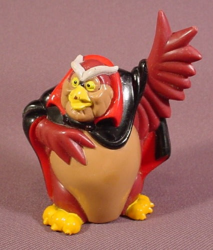 Rock-A-Doodle Grand Duke Owl PVC Figure Figurine, 3 1/2", 1992 Gold