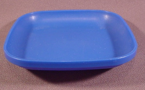 Tupperware Tuppertoys Mini Dark Blue Square Plate Dish, 4" Across